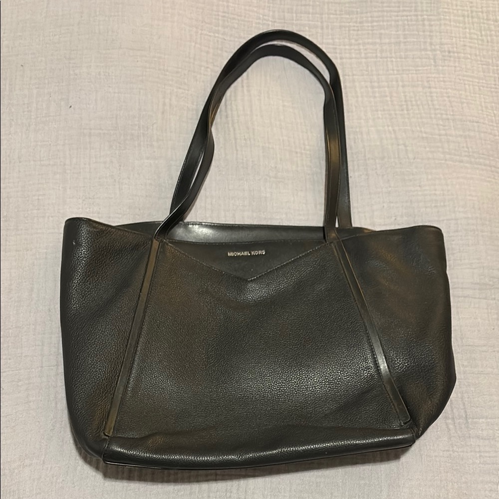Michael Kors Black Leather Tote Bag